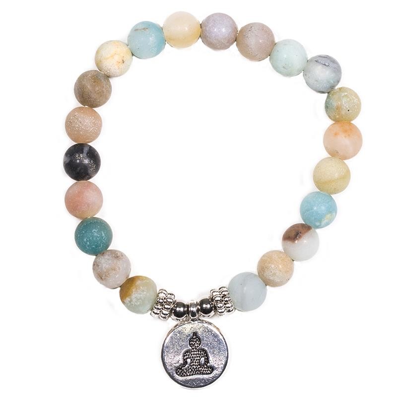 Bracelet Mala Amazonite avec Bouddha