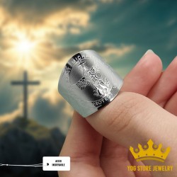 Bague de protection Saint Michel Archange en acier inoxydable