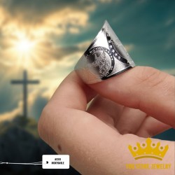 Bague de protection Saint Michel Archange en acier inoxydable