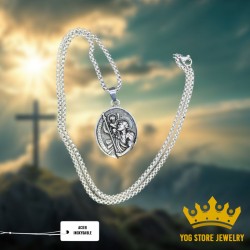 Collier pendentif Saint Christophe en acier inoxydable