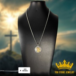 Collier pendentif Saint Christophe en acier inoxydable