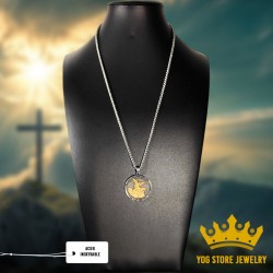 Collier pendentif Saint Michel Archange en acier inoxydable