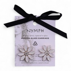 Boucles d’Oreilles Fleurs – Perles en Verre Clair | Bijou Féminin et Naturel